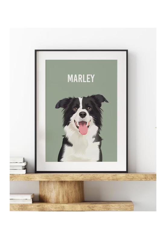 Custom illustration gift for dog lovers