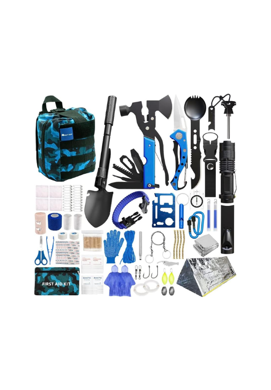 Blue Camping Survival Kit
